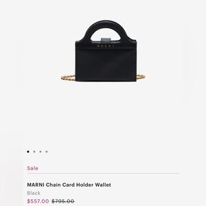MARNI Chain Card Holder Wallet NWT